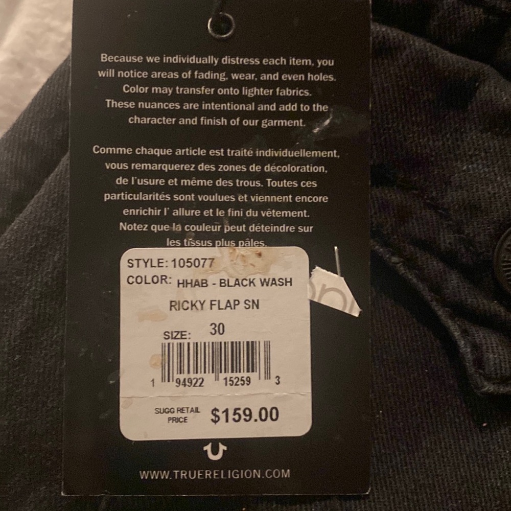 Mens True Religion Jeans size W30